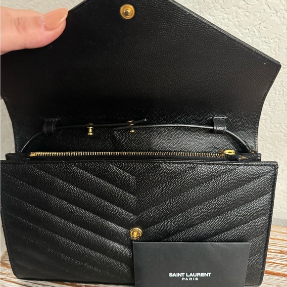 YSL Monogram Chain Wallet Black - Picture 4 of 11